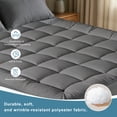 thumbnail image 6 of Cooling Extra Thick Queen Mattress Pads, Gray Thick Queen Size Mattress Pad and Mattress Protector Queen, Pillow Top for Back Pain Relief with Deep Pocket Cover, 6 of 10