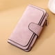 thumbnail image 5 of Monedero para mujer, cartera larga con 3 pliegues, tarjetero con cremallera, monedero de piel sintética, bolso de mano, rosa seitruly AP000899-03, 5 of 7