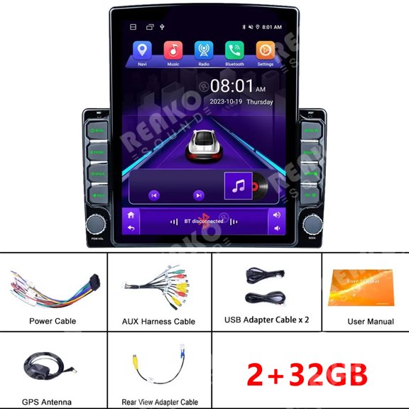 REAKOSOUND 9.7 inch For Tesla style Carplay android auto Car Android 2 Din Radio Multimedia Video Player Universal Auto Stereo GPS