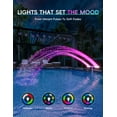 thumbnail image 3 of Meottam Solar Power Pool Fountain with Colorful Lights – Auto Light Sensing, Remote-Controlled, Dual-Head Adjustable Sprinkler, Compatible with Above/Inground Pools (White), 3 of 7
