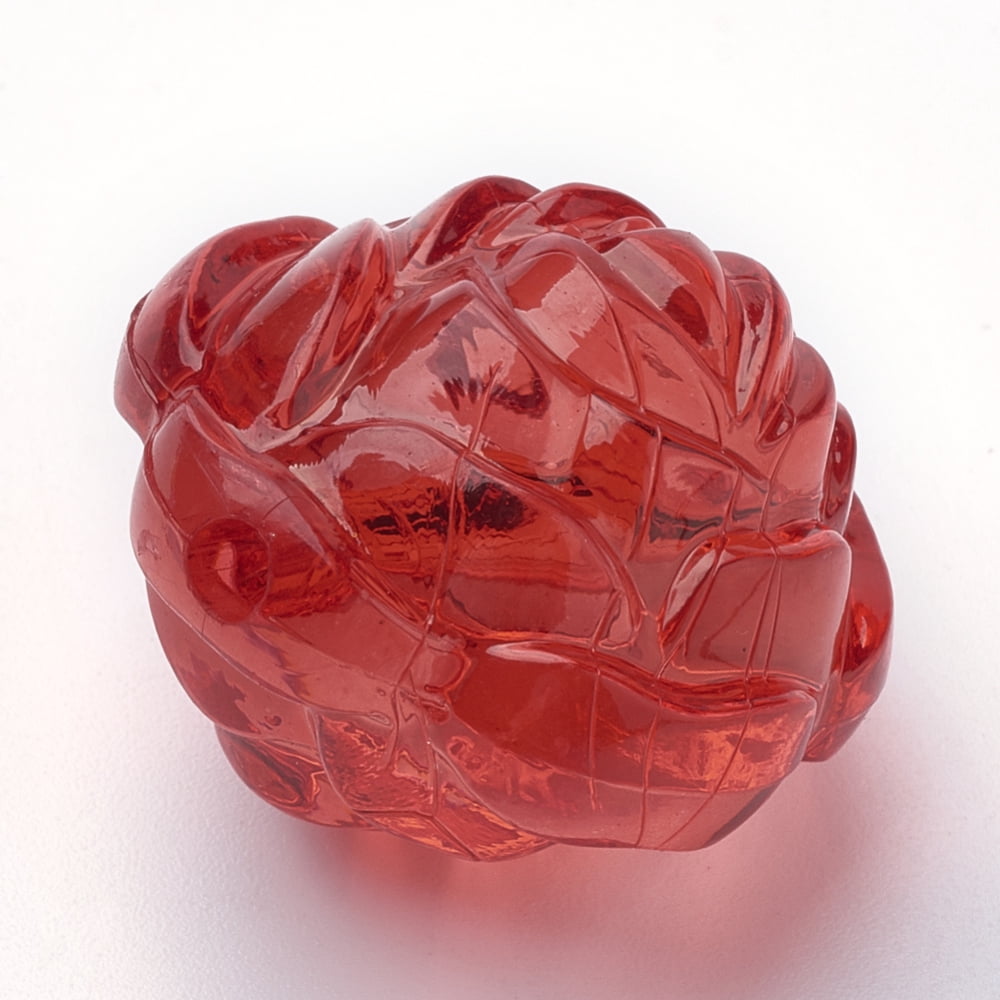 Transparent Acrylic Beads Flower Mixed Color 25x25x21mm Hole: 2.5mm about 100pcs/500g