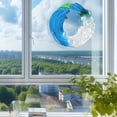 thumbnail image 4 of Resin Ocean Wave Wind Chime Fused Glass Coastal Suncatcher Beach Themed Window Decor for Garden Ornament Front Door Wall Art Coastal Home Decor Glass Pendant Plastic 8Inch 1Pcs, 4 of 5