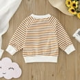 thumbnail image 6 of WOYY Toddler Boys Striped Sweatshirt Long Sleeve Crewneck Pullover Clothes Top for Kids, 6 of 6