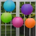 thumbnail image 4 of LumaBase Round Paper Lanterns - Set of 5 (White), 4 of 5