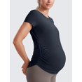 thumbnail image 4 of Remera de Maternidad CRZ YOGA Cloudweight Suave con Fruncido Lateral Azul Marino M, 4 of 4
