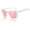 Clear Frame | Pink Mirrored Lens, variant on Vintage Polarized Pink Sunglasses Girls Stylish Transparent Frame for Young Women