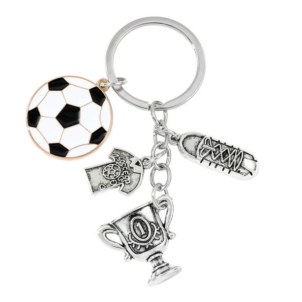 Llavero con forma de balón de fútbol, zapato o trofeo