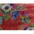 thumbnail image 4 of oneOone Georgette Viscose Pastel Rouge Fleur Artistique Robe Tissu Matériel Tissu Imprimé par la Cour 42 Pouces de Large, 4 of 4