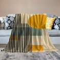 thumbnail image 2 of Fenyluxe Barcode Pattern Geometric Abstract Art Throw Blanket for Couch Sofa Bed Office Travel Camping School | Super Soft Flannel Blanket All Seasons | Soft Plush Blankets 50x60in, 2 of 6