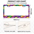thumbnail image 3 of Coolnut 2Pcs License Plate Frames Mardi Gras Plaid Universal Aluminum License Plate Holder Cover Rust-Proof Car Tag Frame with Screw Caps Home Decor, 3 of 7