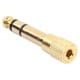 thumbnail image 4 of 3,5 mm a 6,35 mm Auriculares estéreo Auriculares 1/4 "Conector de sonido Adaptador Enchufe dorado, 4 of 5