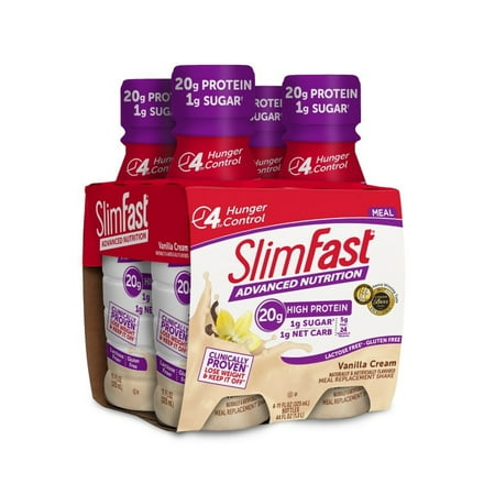 SlimFast Advanced Nutrition High Protein Ready to Drink Meal Replacement Shakes, Vanilla Cream, 11 fl. oz., Pack of (Best Liquid Diet Shakes)