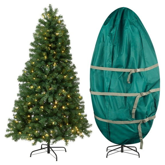 Elf Stor 6ft Prelit Christmas Tree with Upright Storage Bag and Stand