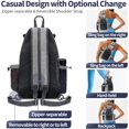 thumbnail image 4 of SIABC-Pickleball Bag Crossbody Sling Bag, Small Adjustable Pickle Ball Backpack with Hook & Water Bottle Holder for Paddle Rackets, 4 of 4
