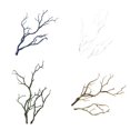 thumbnail image 2 of 3pcs Large Wedding Decoration Branch Simulation Plastic Branch Artificial Dried Tree Branches Artificial Foliage Plant coffee, 2 of 9