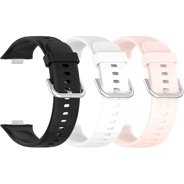 wonima11 3-Packs Watch Bands Compatible with Huawei Watch Fit 3/ Fit 4/ Fit 4 Pro, Silicone Replacement Watch Band