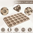thumbnail image 3 of Mini Donut Pan Buff, antiadherente de acero al carbono, 24 cavidades, paquete de 2, 3 of 7