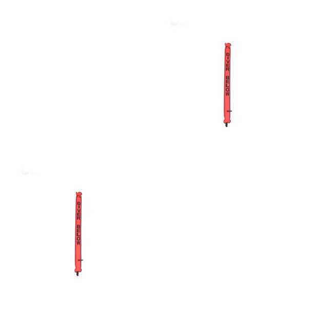 Advancent Boya a prueba de explosiones de 150x15cm, tubo de señal, accesorios para deportes acuáticos, salchicha resistente, nailon TPU, rojo fluorescente 2piezas