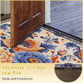 thumbnail image 6 of CURLYOOT Vintage Floral Half Round Door Mat, Indoor Outdoor Entrance Rug, Peony Semi Circular Area Rug, Non Slip Washable Absorbent Doormat, Laundry Room Rug 24'' x 36'', 6 of 7
