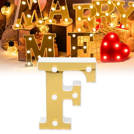 Ccdes F Lettre Lampe F Forme Led Lampe Alphabet Lettre Lumiere Pour Proposition De Mariage Fete D Anniversaire Decoration Blanc Chaud Lettre Lampe Walmart Canada