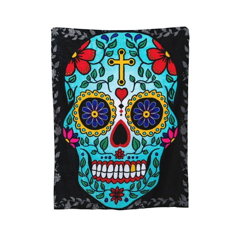 Sugar skull blanket hot topic sale