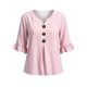 thumbnail image 4 of Neewe Women's Fashion 3/4 Sleeve Shirts, Striped V Neck Casual Pullover Tops Blouses with Spring Fall, 4 of 5