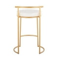 thumbnail image 5 of LumiSource Gold Metal, White PU Round Fuji 26" Fixed-Height Counter Stool - Set of 2, 5 of 8