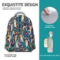 thumbnail image 5 of Boho Dog Aesthetic Backpack with Hand-Drawn Dog Graphics, Ethnic Patterns, and Floral Designs, Spacious and Trendy, 5 of 6
