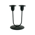 thumbnail image 6 of 2-Arm Candelabra, Black Iron Curved Candle Holder for Taper Candles, Elegant Centerpiece for Romantic Dinner Wedding Christmas Decor(Black-A), 6 of 6