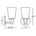 thumbnail image 2 of Mid-Century Inspired Srkashlteni Collection Wall Sconce - Frosted Glass Shade, Modern Brass Socket, 120V, UL Listed for Dry or Damp Locations, 2 of 2