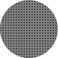thumbnail image 1 of Ahgly Company Indoor Round Patterned Dark Gray Black Area Rugs, 4' Round, 1 of 6