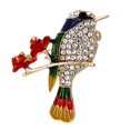 thumbnail image 1 of Broche de Animal de pájaro esmaltado para mujer, joyería, alfileres de cuello coloridos, azul Zulema Broche de animales, 1 of 7