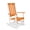 Orange and White, variant on LiteHaven Outdoor Rocking Chair, High Back HDPE Patio Chair, All Weather Rocker Porch Chair, Lawn Chair for Deck, Porch, Backyard, Garden and Indoor,Orange/White