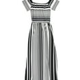 thumbnail image 2 of Bar Iii Womens Striped Off-Shoulder Dress, 2 of 2