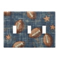 thumbnail image 2 of Dailycode Light Switch Plate Covers 2 Gang Wall Plate Plastics Outlet Covers for Kitchen Home Office Decor Vintage Rugby Star, 2 of 8