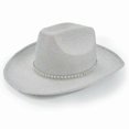 thumbnail image 1 of Cowgirl Hat Shining Glitter Hat Western Hat Sparkly Glitter Jazz Hat Photo Props Glinting Crystal Glitter for Stage powder plus drill, 1 of 4