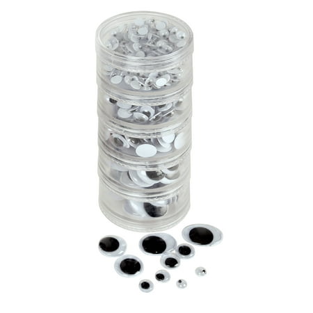 - Creativity Street Wiggle Eye with Stacking Storage Container, Assorted Size, Assorted on White, Pack of 560
