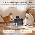 thumbnail image 5 of Wireless Cat Water Fountain with Stainless Steel Tray, 3.5L/118oz Rechargeable Battery Pet Water Dispenser, Ultra-Quiet Indoor Fountain with Motion Sensor, BPA-Free(8Filters), 5 of 7