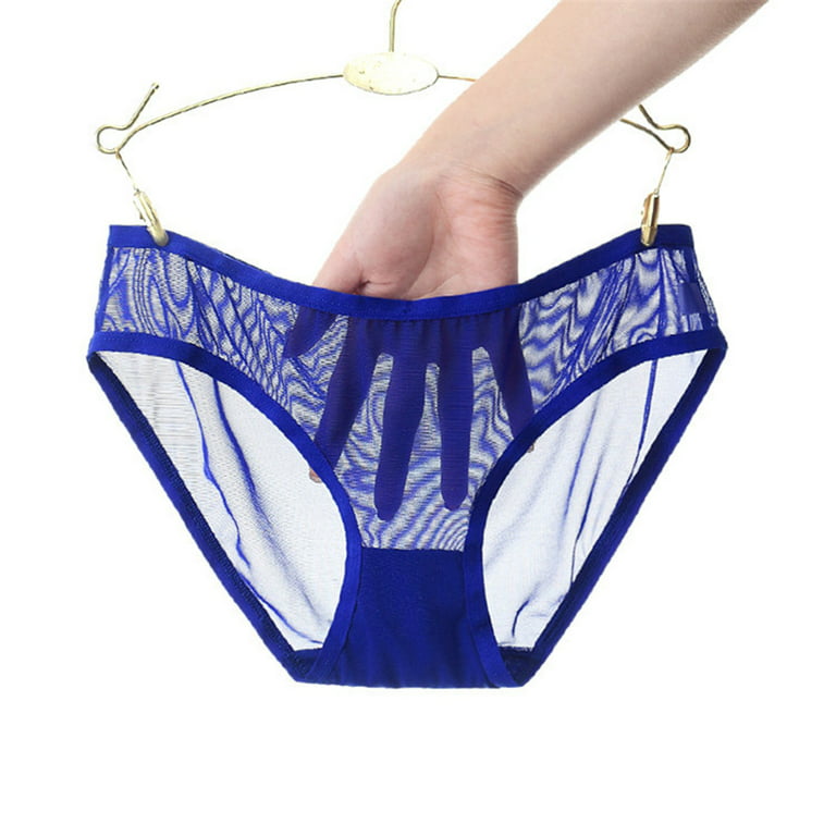 Womens Panties Low Waist Sheer Mesh Cute Seamless Women Underwear Briefs  3-Pack