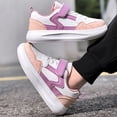 thumbnail image 3 of LYHaoo Kids Girls Lightweight Sneakers Soft Insole Hook and Loops Running Walking Shoes School Outdoor Play Shoes,Purple,Sizes 10.5(6.85") Little Kid, 3 of 7