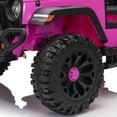 thumbnail image 6 of Hikiddo 12V Ride on Toy, 2-Seater Kids Ride-on Truck Electric Car with Remote, Bluetooth - Hot Pink, 6 of 10