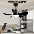 thumbnail image 5 of 28' Ceiling Fans with Lights and Remote/App Control,Low Profile Ceiling Fans with 5 Reversible Blades 3 Colors Dimmable 6 Speeds Ceiling Fan for Bedroom Kitchen,Black Abs+Steel(Q235) Electrical, 5 of 6
