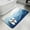 Blue, variant on Teal Blue Ombre Bathroom Rugs Non Slip Washable Bath Mat Absorbent Low Pile Front Door Mat Summer Beach Ocean Waves Coastal Indoor Doormat for Kitchen Entryway Shower Decor Accessories 15.7"x23.6"