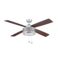 thumbnail image 2 of Better Homes & Gardens 52" Pewter Indoor Ceiling Fan with Light, 4 Blades, Pull Chains & Reverse Airflow, 2 of 14