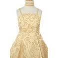 thumbnail image 2 of BNY Corner Satin A-line Dress with Flower Beads for Flower Girl & Big Girl Ivory 14 HC1082, 2 of 4