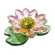 thumbnail image 1 of Figura de loto Con flores Soledad Adornos de mesa Material Vidrio 9,5 cm x 7,5 cm x 2,9 cm, 1 of 9