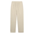 thumbnail image 5 of Women's Cropped Lounge Pants Lightweight Elastic Waist Pant with Pockets Summer Tulip Hem Trousers Beige M, 5 of 8