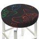 thumbnail image 3 of Balery Gamepad Joystick Game Fundas de asiento para taburete de bar redondo de tela de terciopelo ajustables que protegen de arañazos y manchas para sillas de 14 a 17 pulgadas.-13 inch, 3 of 7