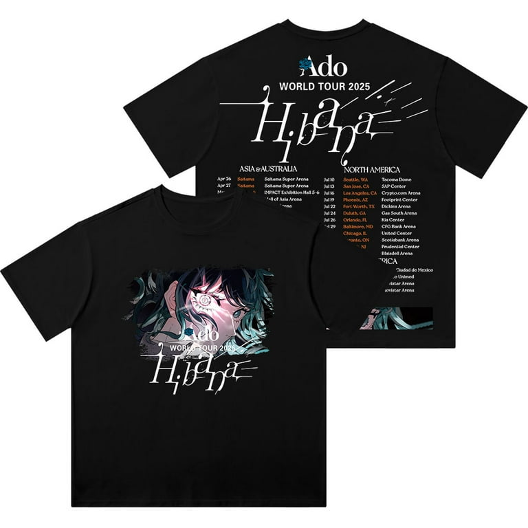 Ado Hibana World Tour Merch Vintage Wash Tee Unisex Fashion
