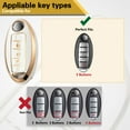 thumbnail image 5 of for Nissan Key Fob Cover with Luxury Metal Braided Rope Keychain,Upgraded Soft Key Case for Nissan Key Shell (5 Button only), 5 of 7